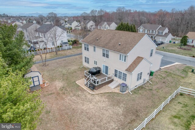 drone / aerial view with a residential view