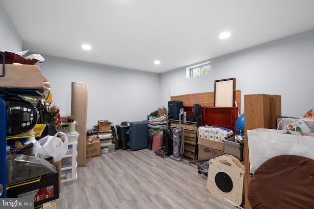 view of storage area