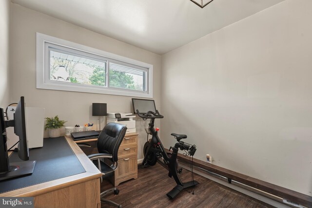 16 Century Way, Hamilton, NJ 08690 - home office with dark wood-style floors