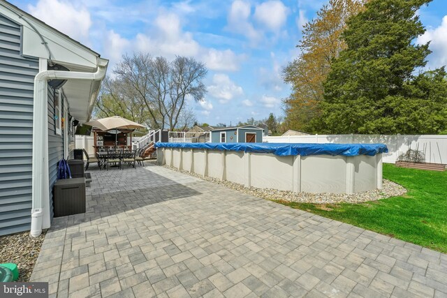 16 Century Way, Hamilton, NJ 08690 - view of pool featuring fence, a patio area, a fenced in pool, and outdoor dining area