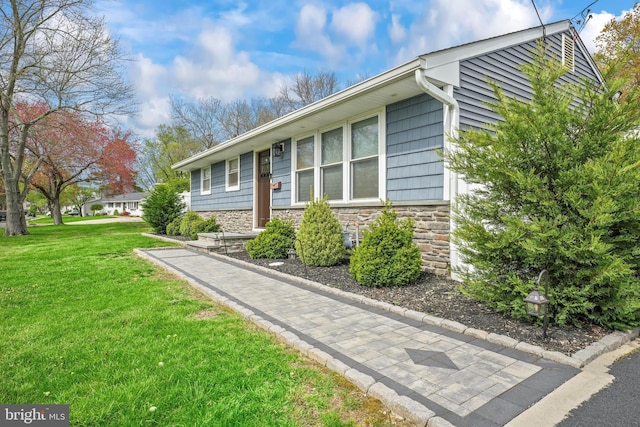 16 Century Way, Hamilton, NJ 08690 - exterior space featuring a yard and stone siding