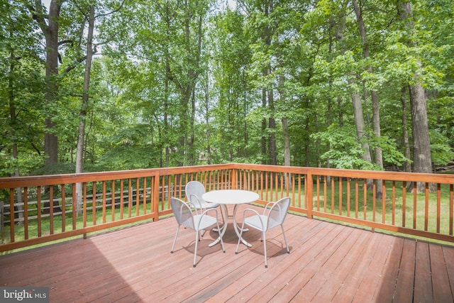 13709 Wendover Rd, Silver Spring, MD 20904 - wooden deck featuring outdoor dining space
