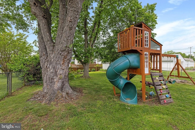 view of jungle gym