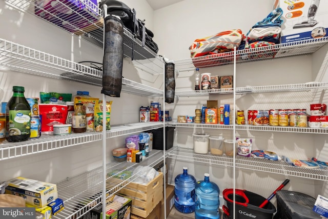 view of storage area