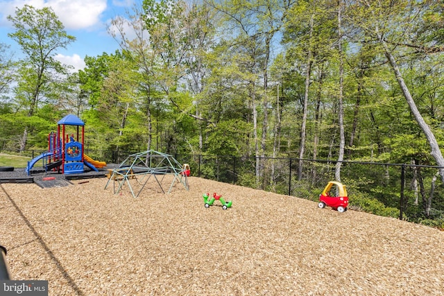 community playground with fence