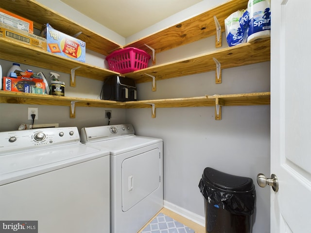 10037 Grapevine Rd, Mardela Springs, MD 21837 - washroom featuring washing machine and clothes dryer and baseboards