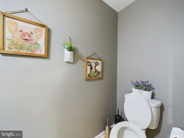 10037 Grapevine Rd, Mardela Springs, MD 21837 - bathroom featuring toilet, radiator heating unit, and vaulted ceiling