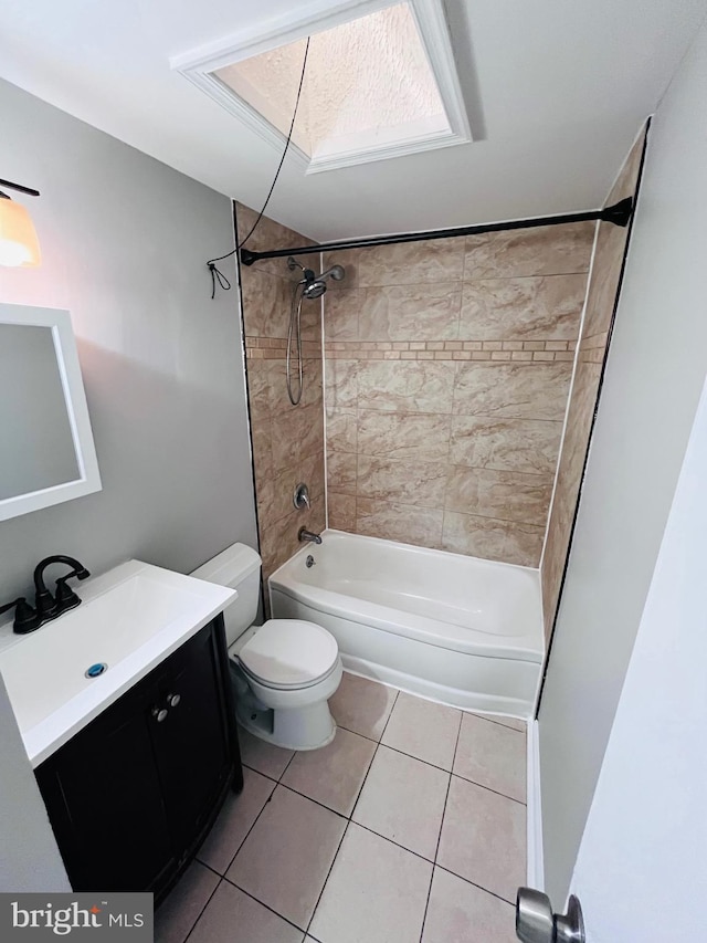 7932 Wynbrook Rd, Baltimore, MD 21224 - full bath featuring vanity, tile patterned flooring, washtub / shower combination, and toilet