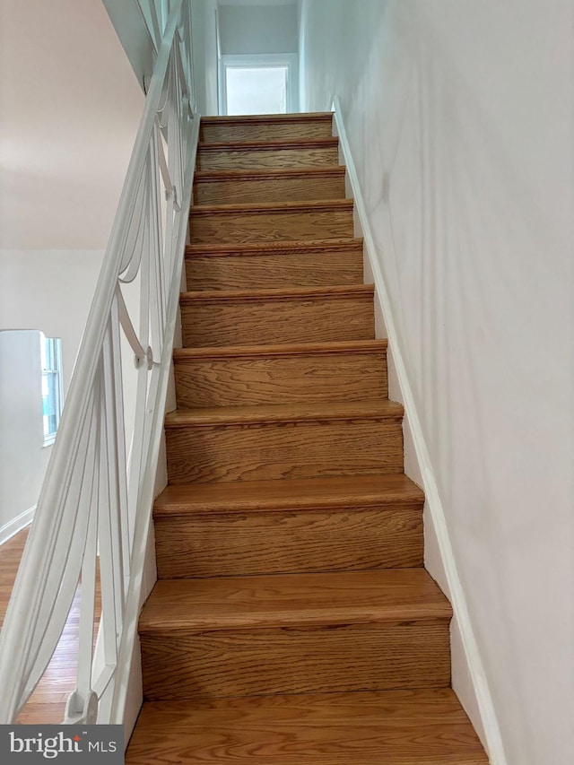 3086 Cedar St, Philadelphia, PA 19134 - staircase featuring wood finished floors