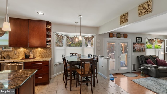 2317 Nantucket Dr, Crofton, MD 21114 - dining room featuring recessed lighting, baseboards, and light tile patterned floors
