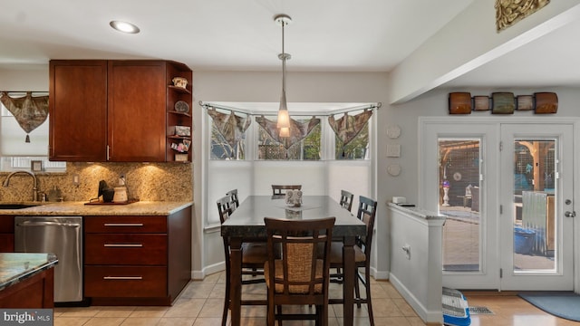 2317 Nantucket Dr, Crofton, MD 21114 - dining space featuring plenty of natural light, recessed lighting, baseboards, and light tile patterned floors