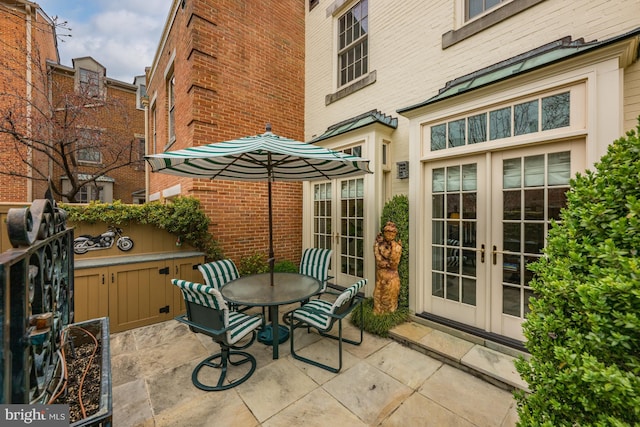 4360 Westover Pl NW, Washington, DC 20016 - view of patio featuring outdoor dining space and french doors