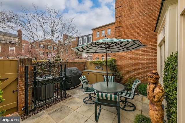 4360 Westover Pl NW, Washington, DC 20016 - view of patio / terrace with area for grilling, outdoor dining area, and fence