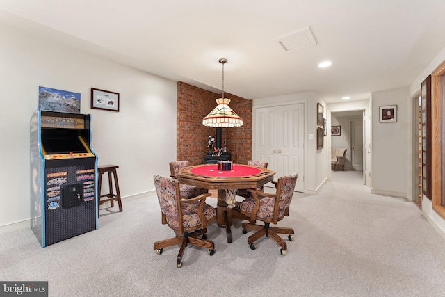 18291 Calumet Ln, Bluemont, VA 20135 - carpeted dining space with recessed lighting and baseboards