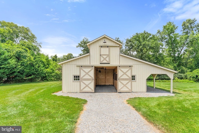 18291 Calumet Ln, Bluemont, VA 20135 - view of barn with a yard