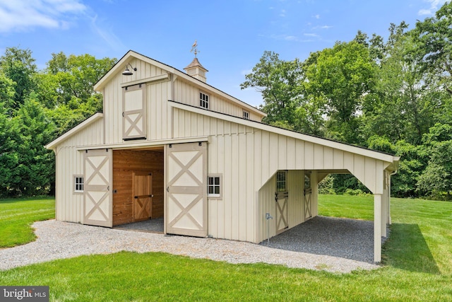18291 Calumet Ln, Bluemont, VA 20135 - view of barn featuring a lawn