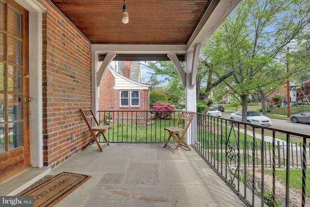 balcony with covered porch