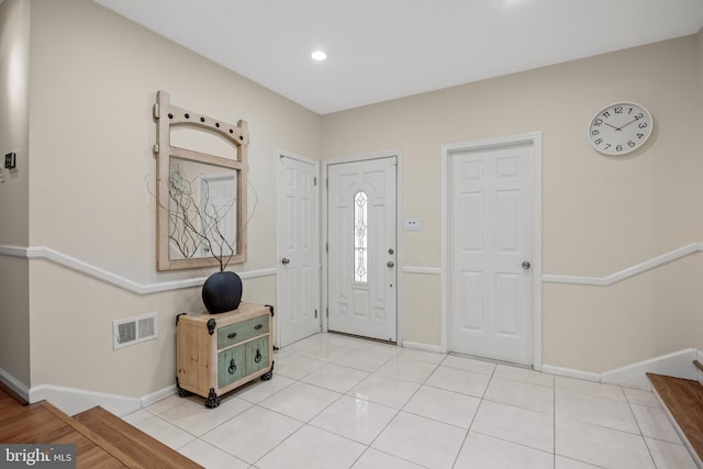 4 Rooftree Rd, Cherry Hill, NJ 08003 - entryway with baseboards, light tile patterned floors, and recessed lighting