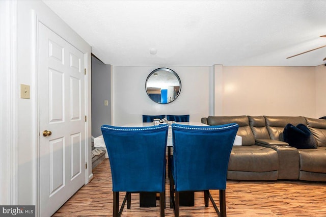 558 Hollyberry Way, Frederick, MD 21703 - dining area featuring a ceiling fan and wood finished floors