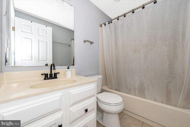 558 Hollyberry Way, Frederick, MD 21703 - full bathroom with tile patterned floors, vanity, toilet, and shower / tub combo