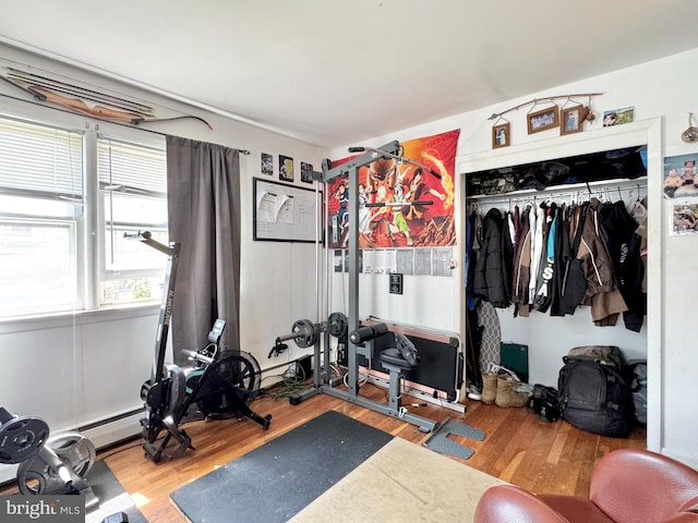 436 Norway Ave, Hamilton, NJ 08629 - workout area featuring wood finished floors