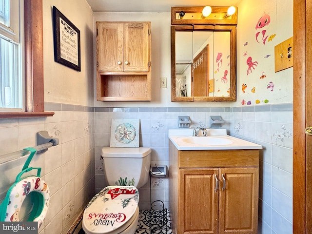 436 Norway Ave, Hamilton, NJ 08629 - bathroom with a wainscoted wall and tile walls