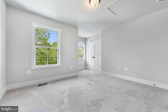 3519 Cedar Dr, Edgewater, MD 21037 - unfurnished room featuring baseboards, attic access, carpet flooring, and visible vents