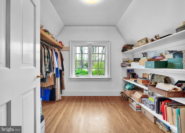 227 Jackson Rd, Cochranville, PA 19330 - walk in closet with lofted ceiling and wood finished floors