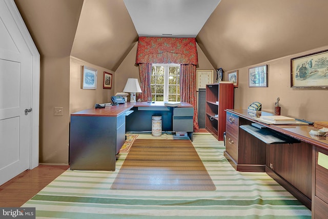 227 Jackson Rd, Cochranville, PA 19330 - home office with vaulted ceiling and light carpet