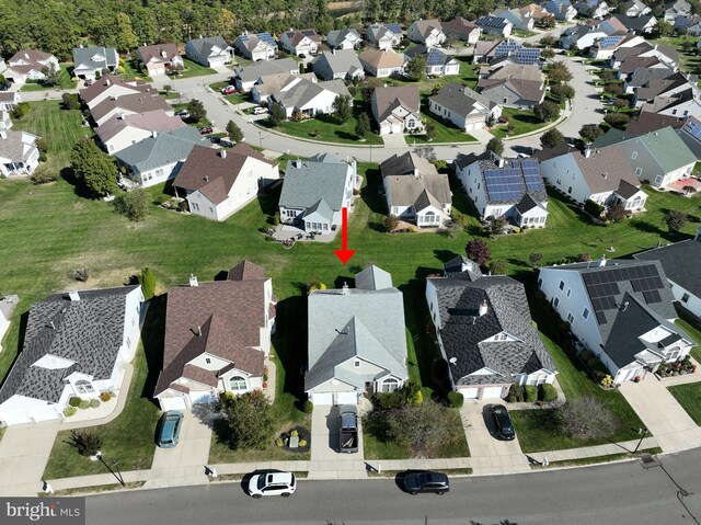 bird's eye view featuring a residential view