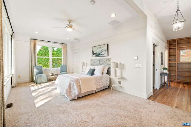 410 Altamont Cir, Charlottesville, VA 22902 - bedroom featuring baseboards, visible vents, and recessed lighting