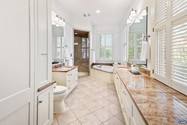 410 Altamont Cir, Charlottesville, VA 22902 - full bathroom featuring visible vents, a shower stall, vanity, and a healthy amount of sunlight