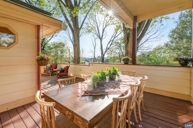 410 Altamont Cir, Charlottesville, VA 22902 - wooden deck featuring outdoor dining area