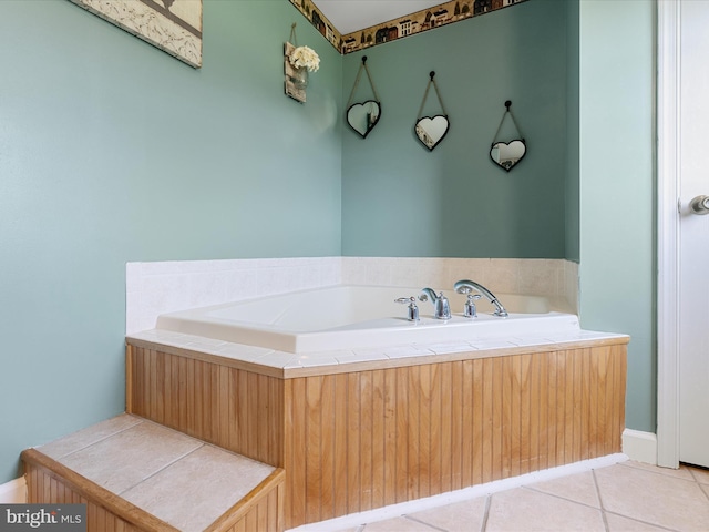 2004 State Road 259 N, Wardensville, WV 26851 - full bath with a garden tub and tile patterned flooring