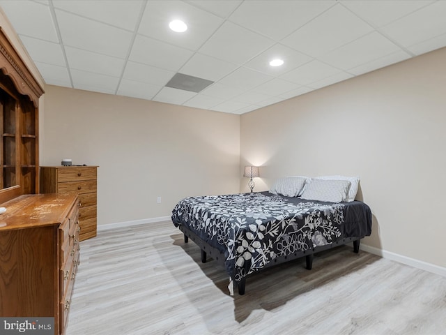 2004 State Road 259 N, Wardensville, WV 26851 - bedroom featuring a paneled ceiling, recessed lighting, baseboards, and wood finished floors
