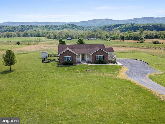2004 State Road 259 N, Wardensville, WV 26851 - view of front of house featuring a rural view, driveway, a mountain view, and a front lawn