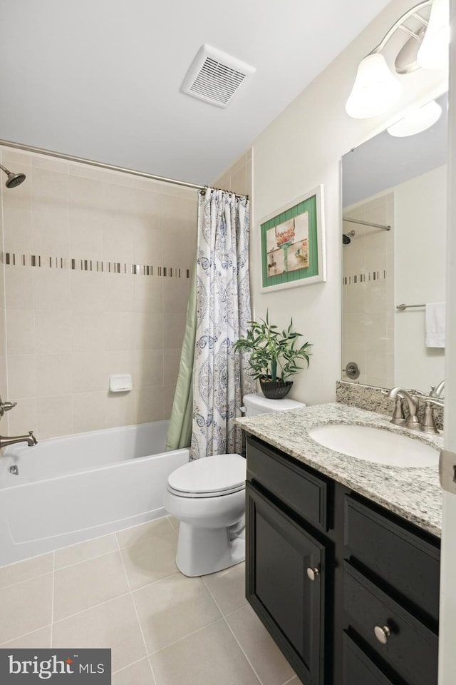 155 Tollerton Trl, Falling Waters, WV 25419 - full bath featuring tile patterned floors, shower / bath combo with shower curtain, toilet, and vanity