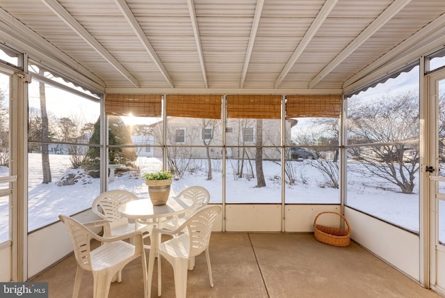5 Greenmeadow Ln, Whiting, NJ 08759 - unfurnished sunroom with finished concrete floors and a healthy amount of sunlight