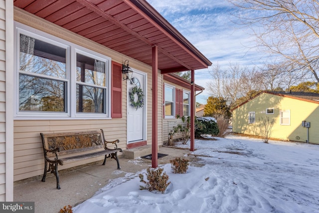5 Greenmeadow Ln, Whiting, NJ 08759 - view of snow covered property entrance