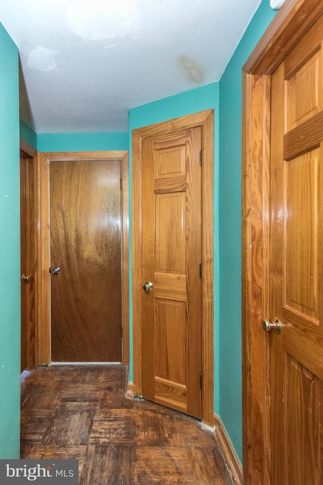 hallway with baseboards