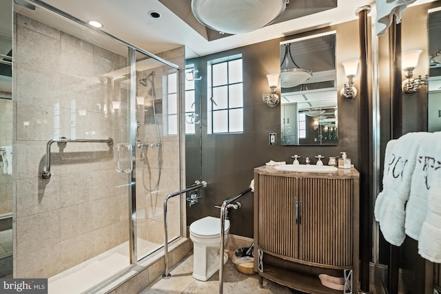 3901 Connecticut Ave NW Unit 402, Washington, DC 20008 - full bathroom with a stall shower, vanity, and toilet