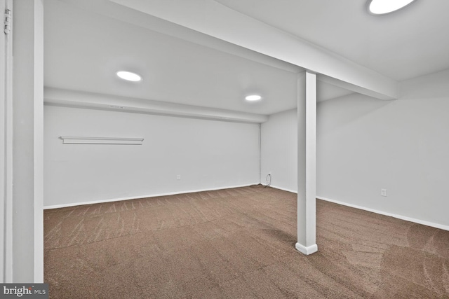 2456 Sun Valley Cir Unit 7-M, Silver Spring, MD 20906 - finished basement with carpet flooring, baseboards, and recessed lighting