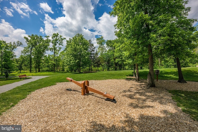 view of grassy yard