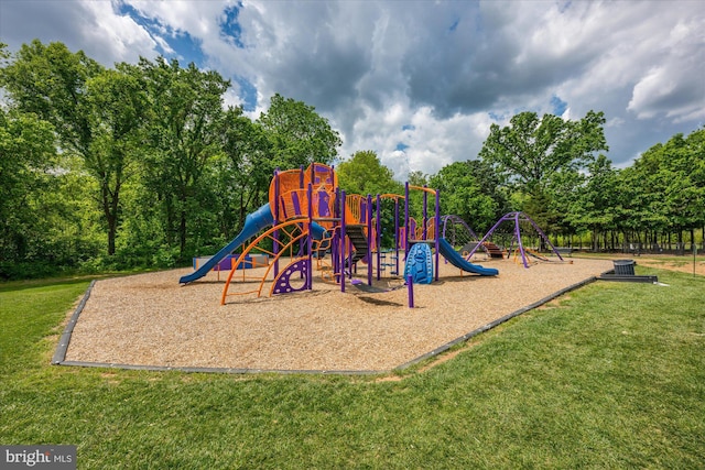 community play area featuring a yard