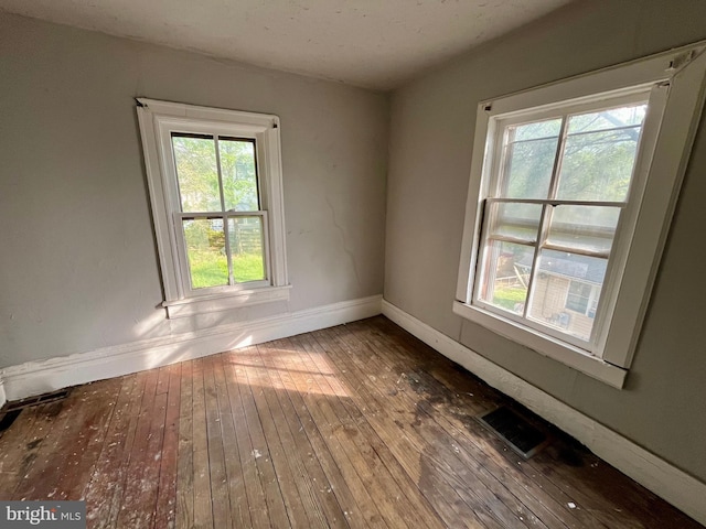 407 Carruthers St, Lexington, VA 24450 - empty room featuring wood-type flooring, visible vents, baseboards, and a wealth of natural light