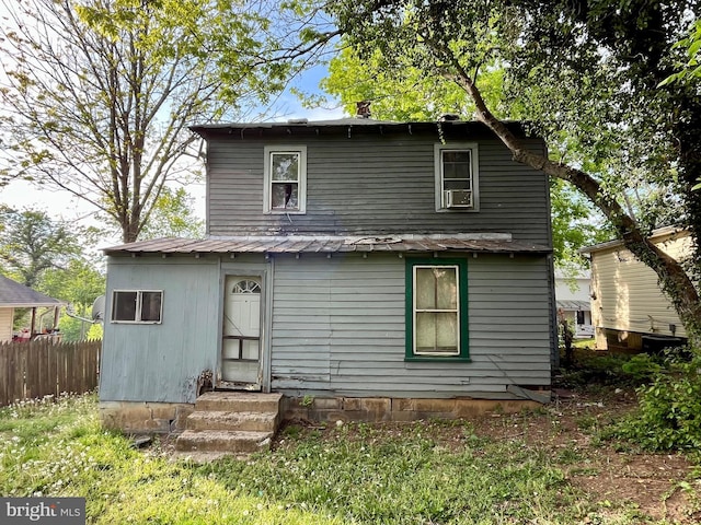 407 Carruthers St, Lexington, VA 24450 - rear view of property featuring fence and entry steps