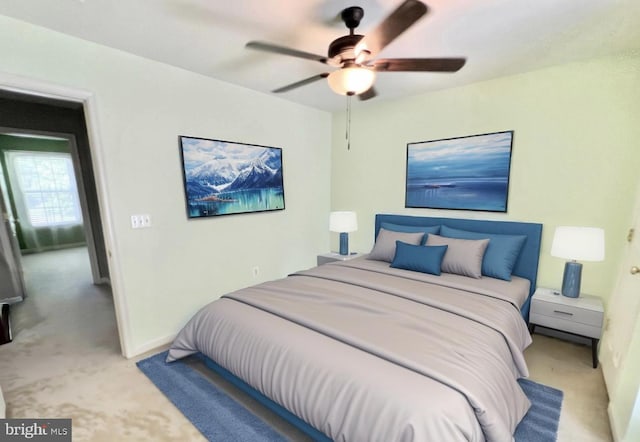 388 Wood Landing Rd, Fredericksburg, VA 22405 - bedroom with baseboards, a ceiling fan, and carpet flooring