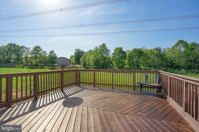 deck with a yard