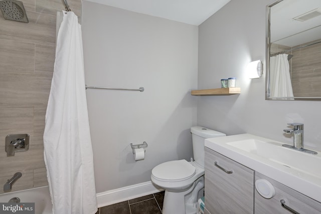 34 Pittman Ln, Sicklerville, NJ 08081 - full bath featuring visible vents, tile patterned flooring, vanity, toilet, and baseboards