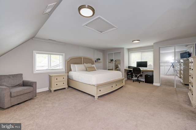 34 Pittman Ln, Sicklerville, NJ 08081 - bedroom with visible vents, attic access, multiple windows, and light carpet